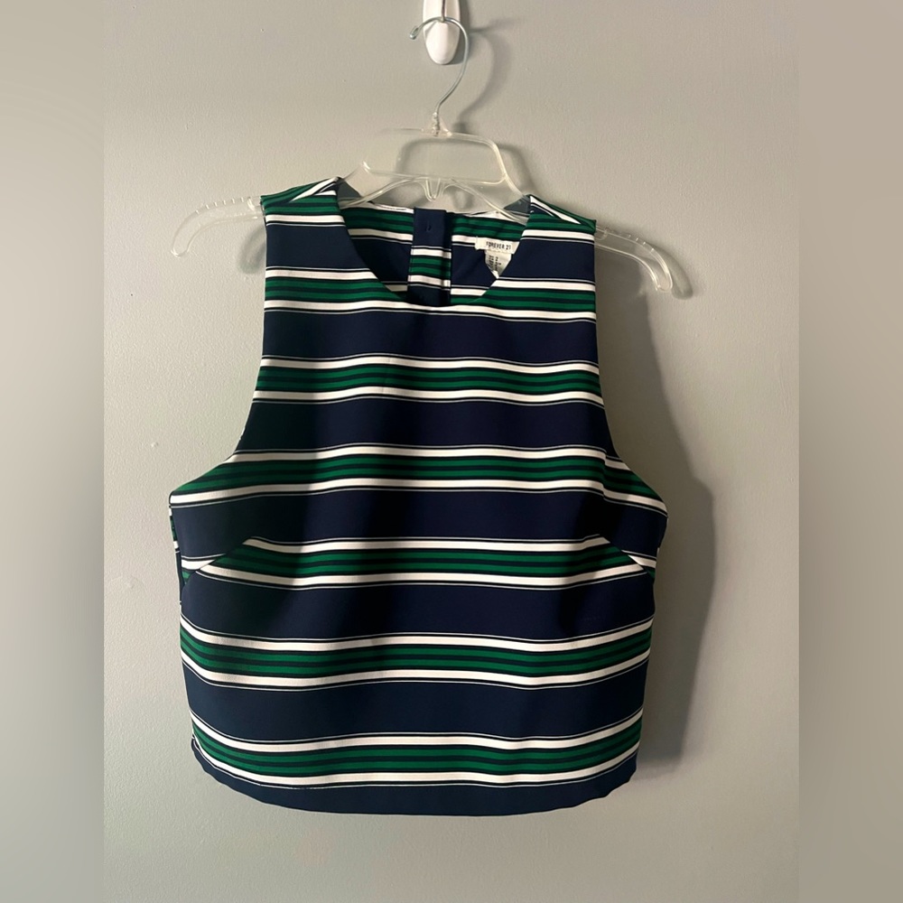 Forever 21 tank top. Size-S blue, white, and green